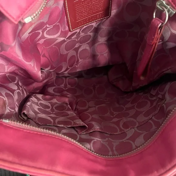 π Y2K (2005) Coach Fuchsia Leather Tote Bag - Picture 2 of 14